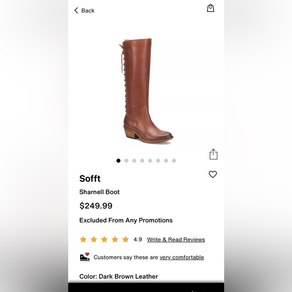 Women’s knee-high lace-up brown boots - Picture 7 of 7